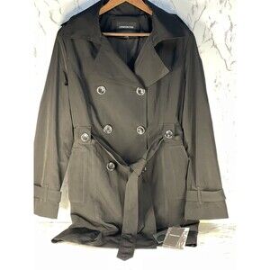 NWT London Fog Women’s Black Trench Coat 35”